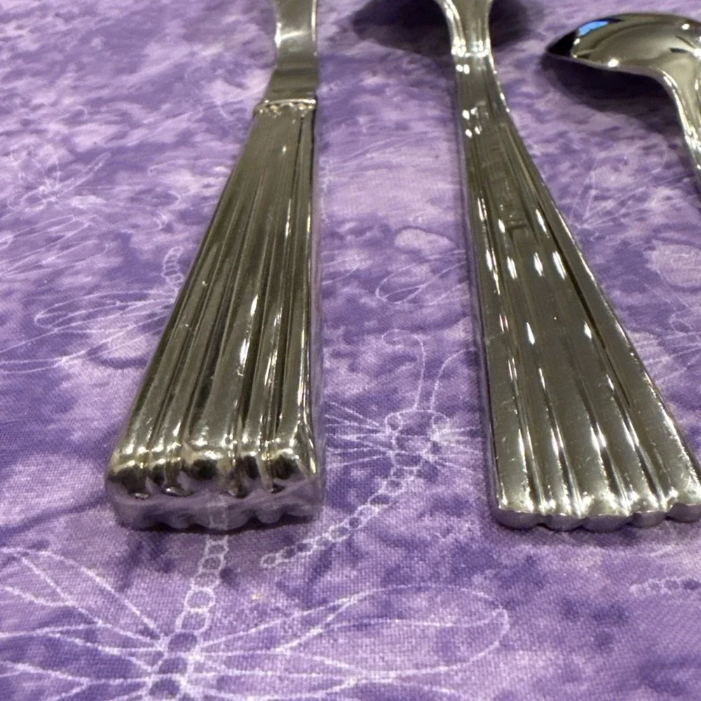 Reed & Barton Berkeley 18/10 Stainless Serving Set Fork‎ Spoon Set Of 4 READ